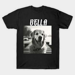 Bella, bootleg,  golden retriever puppy design for dog lovers T-Shirt